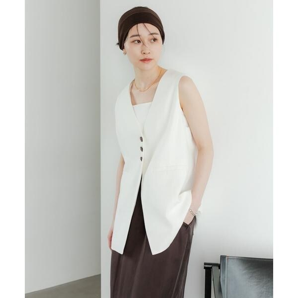 コットンリネンノーカラージレ | アーバンリサーチ(URBAN RESEARCH