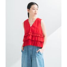 ノースリーブフリルブラウス