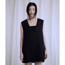 new basic　リネンチュニックベスト