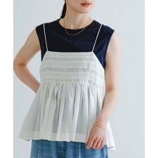 レース切り替えキャミブラウス