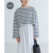 『別注』Le minor×UR　Border cropped T-shirts