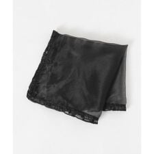 GANNI　Silk Organza Frill Scarf
