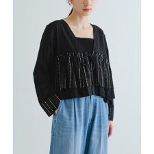 スパンコール刺繍ブラウス
