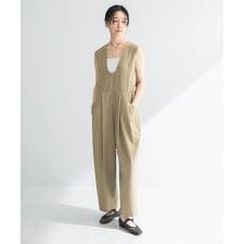 Uネックタックオールインワン