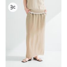 『2サイズ展開』キュプラサテンストレートスカート