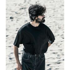 new basic　ウォッシャブルメリノウールショートスリーブTシャツ