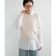 FOX/CASHMEREハーフスリーブニット