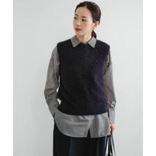 FOX/CASHMEREクルーネックベスト