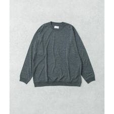 new basic　WASHABLE MERINO WOOL CREW-NECK