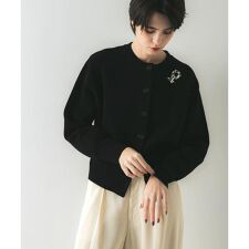 ウールカシミヤショルダーパッドカーディガン