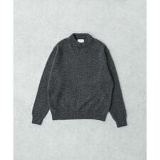 new basic　CASHMERE SILK MOULINE CREW-NECK KNIT