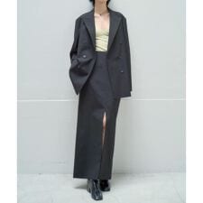 new basic　BRADFORM WOOL SKIRT