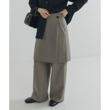 ウールブレンドチェックスカート