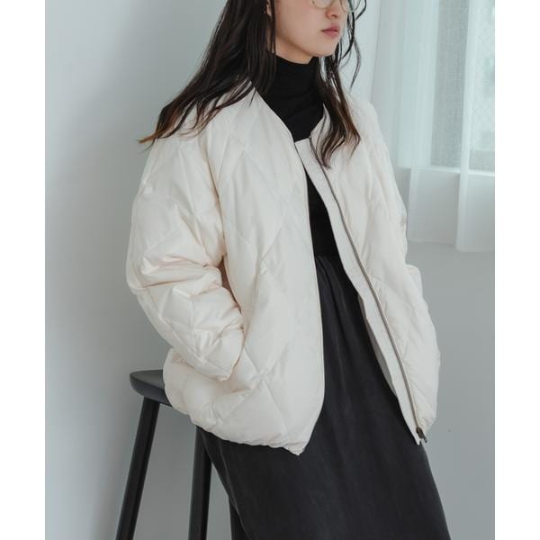 TAION × NOLLEY'S キルト × ボア　リバーシブル　ロングダウン ◇【WEB限定】【TAION/タイオン】別注ダイヤキルト×ボアロング