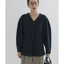 ボリュームスリーブ裏起毛カーディガン