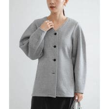 ボリュームスリーブ裏起毛カーディガン