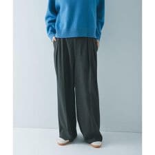 『3サイズ展開』 ウールライクツータックワイドパンツ