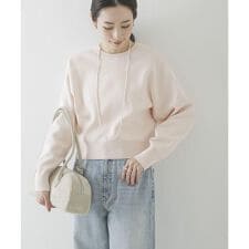 ダブルフェイスクルーネックニット