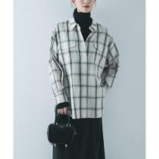 アーバンリサーチ(URBAN RESEARCH)のオンブレーチェックオーバーシャツ