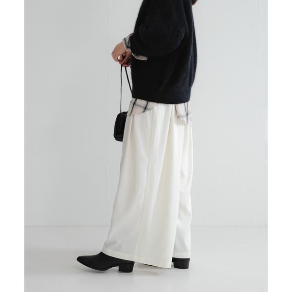 ボタニルプライム裏起毛タックパンツ | エカル(EKAL) | マルイウェブ