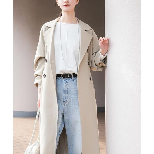 【masa様おまとめ】UR ドロストトレンチコート　Bab サイドフリンジパンツ アーバンリサーチ URBAN RESEARCH ドロストトレンチコート （CHARCOAL
