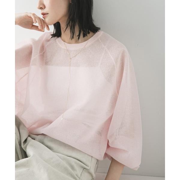 リネン混スポンディッシュニット