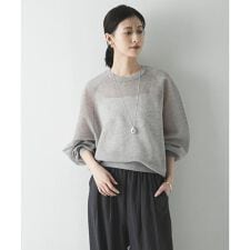 リネン混スポンディッシュニット