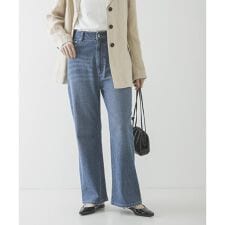 『3サイズ展開』綿麻デニムストレートパンツ