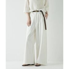 『3サイズ展開』綿麻デニムイージーパンツ