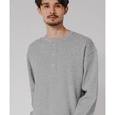 『UR TECH』度詰めワッフルヘンリーロングスリーブ