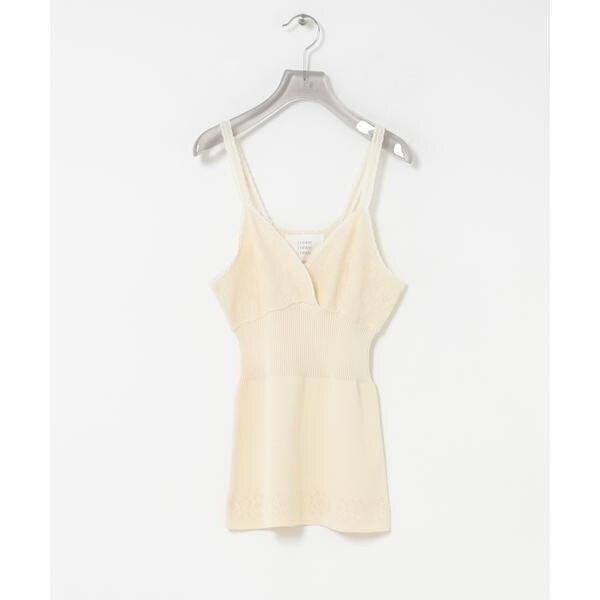 crinkle crinkle crinkle FLOWER JACQUARD KNIT CAMI | アーバン