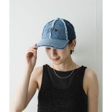 GANNI　DENIM PATCHWORK CAP