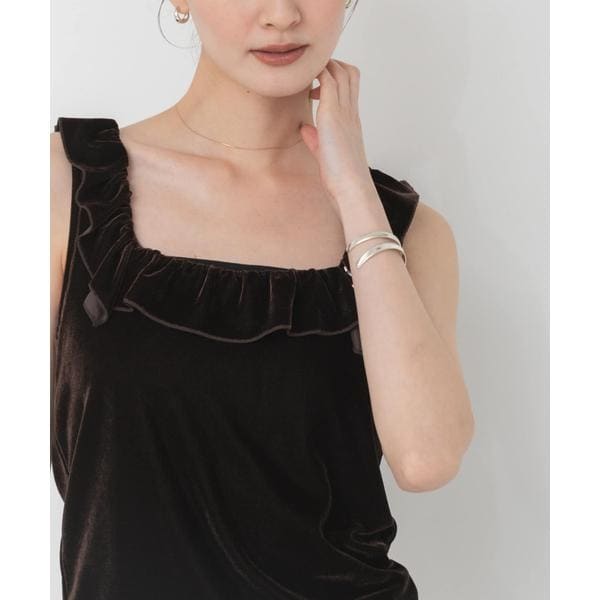 【美品】　RONE PARC 2wayスパンコールフリルビスチェ ベロアフリルビスチェ | アーバンリサーチ(URBAN RESEARCH) | マルイ
