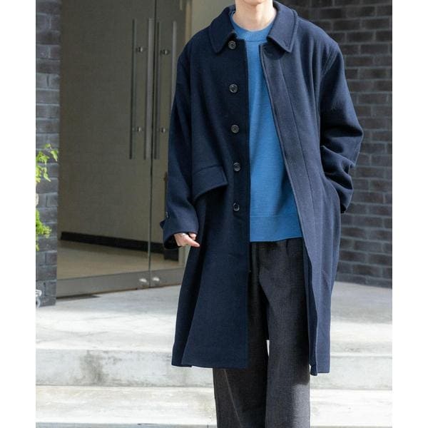 新品タグ付き♡DOORS FORK&SPOONバルカラーミドルコート✽navy FORK&SPOON バルカラーコート | アーバンリサーチ ドアーズ