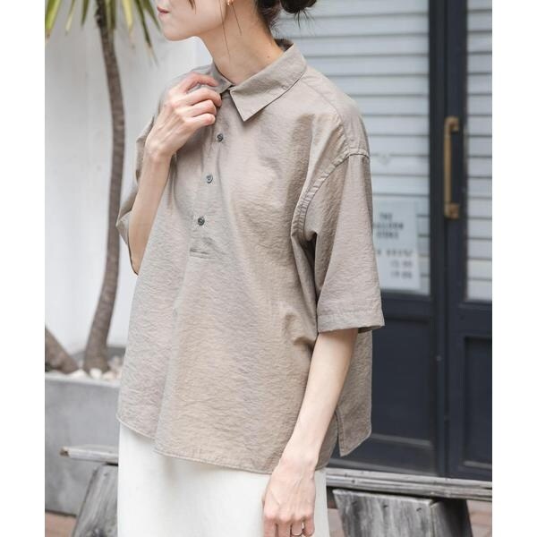 新品　FORK&SPOON ギボシコクーンショートスリーブシャツ　ドアーズ FORK&SPOON ギボシコクーンショートスリーブシャツ(1 BLUE.ST