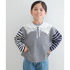 ジュース　Pure white lace collar sailor