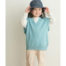 『親子リンク』Vネックニットベスト(KIDS)