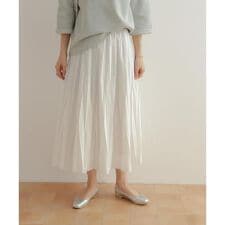 オパール加工変形プリーツスカート