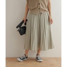 オパール加工変形プリーツスカート