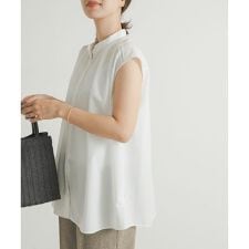 レース切替フレンチブラウス