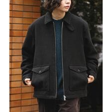 ウールブレンドハリントンジャケット