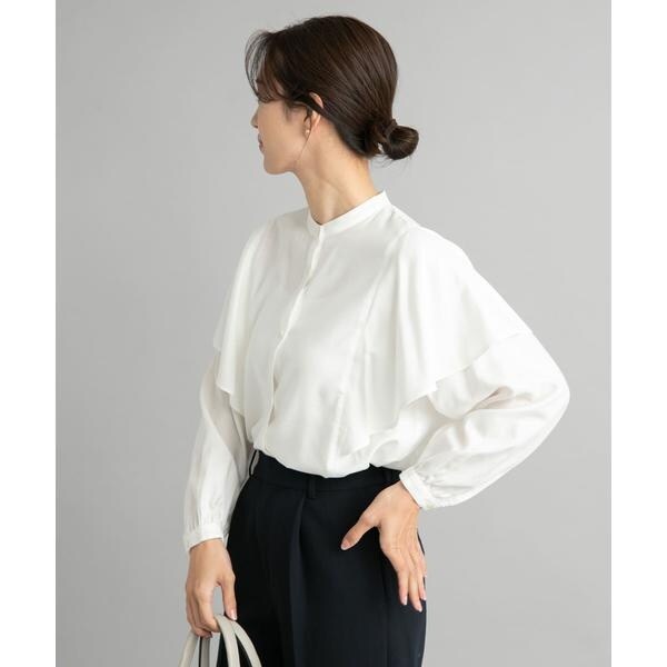 かぐれ　3回使用　コットンリネンフリルブラウス　アーバンリサーチドアーズ ショルダーフリルブラウス | アーバンリサーチ ドアーズ(URBAN