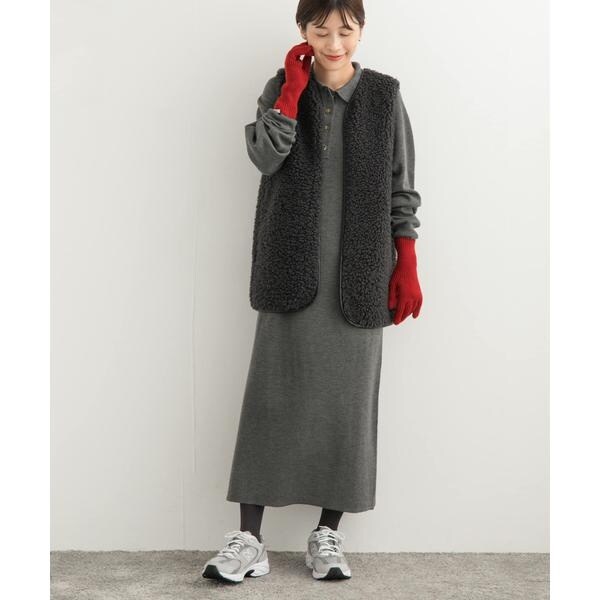 ※2点★美品◆アーバンリサーチドアーズ◆ 衿付きニットワンピースGR 衿付きニットワンピース | アーバンリサーチ ドアーズ(URBAN RESEARCH