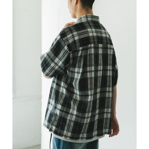 『UR TECH』サマシェア シャツカーディガン　Mサイズ　グレー アーバンリサーチ ドアーズ URBAN RESEARCH DOORS 『UR TECH