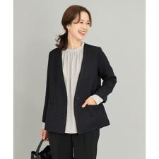 ツイードVネックロングジャケット