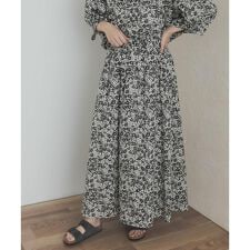 フラワープリントギャザースカート