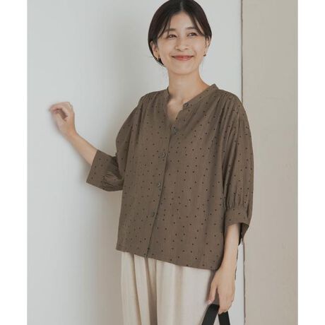 SALE開催中✨ アーバンリサーチドアーズ 五分袖ブラウス ギャ... URBAN 
