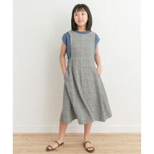 『親子リンク』リネンレーヨンジャンパースカート(KIDS)