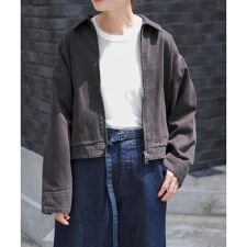 FORK&SPOON　ガーメントダイツイルジップブルゾン