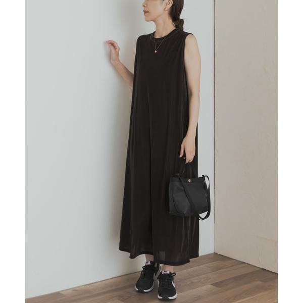 URBANRESEARCH ベロアジャガードVネックワンピース ブラック 楽天市場